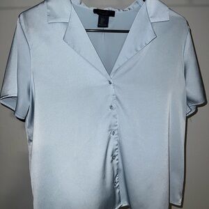 Elegant Light Blue Women's Top
